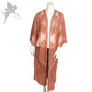 NWT RAJ Sheer maxi kimono duster
